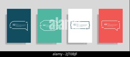 Quote box frames set. Vector illustration isolated on transparent ...
