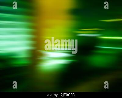 Modern futuristic vibrant night club  blurred multicolored background. Stock Photo