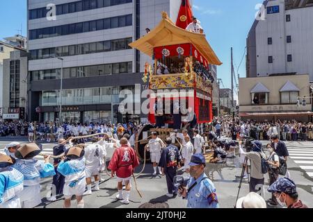 Gion Matsuri (Gion Festival), chariot parade, the Taka yama (hawk float), Kyoto, Japan Stock Photo