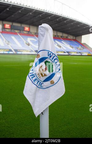 wigan athletic corner flag Stock Photo - Alamy