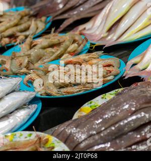 Malaysian Street Food at the Kuah night market, Langkawi, Malaysia Stock Photo