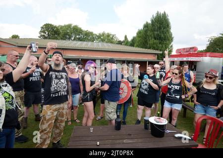 Heavy Metal Music, Heavy Metal Musicians, Beermageddon, Beermageddon Heavy Metal Festival, Concert Photography, Crowds, Fans, Festival Photography Stock Photo