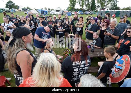 Heavy Metal Music, Heavy Metal Musicians, Beermageddon, Beermageddon Heavy Metal Festival, Concert Photography, Crowds, Fans, Festival Photography Stock Photo