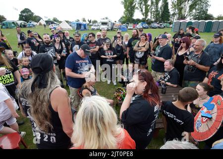 Heavy Metal Music, Heavy Metal Musicians, Beermageddon, Beermageddon Heavy Metal Festival, Concert Photography, Crowds, Fans, Festival Photography Stock Photo