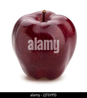 red delicious apple path isolated on white Stock Photo