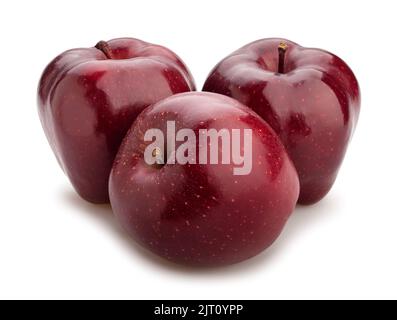 red delicious apple path isolated on white Stock Photo