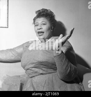 Ella Fitzgerald. 1917-1996. One of the most famous singers in jazz and popular music during the 20th century. Pictured when performing in Stockholm april 3 1952 Conard Ref 1980 Stock Photo