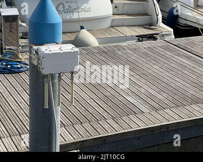 Tivat, Montenegro - 25.08.22: Cisco outdoor wi-fi router. Close-up Stock Photo