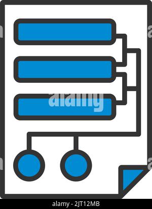 Code Map Icon. Editable Bold Outline With Color Fill Design. Vector Illustration. Stock Vector