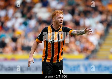 Hull, UK. 26th Aug, 2022. Ryan Woods #15 of Hull City in Hull, United Kingdom on 8/26/2022. (Photo by Ben Early/News Images/Sipa USA) Credit: Sipa USA/Alamy Live News Stock Photo