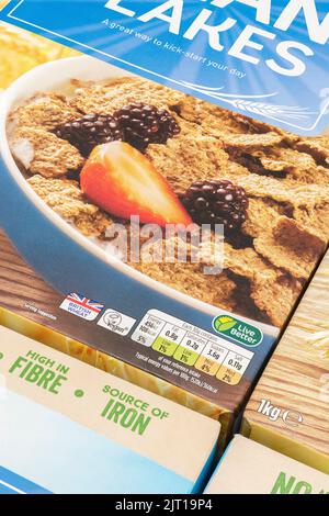 ASDA own-label bran flakes ingredient labelling: carbohydrate content ...