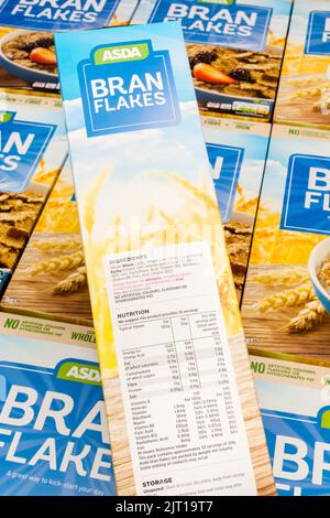 ASDA own-label bran flakes ingredient labelling: carbohydrate content ...