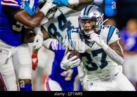 Carolina Panthers running back John Lovett (37) makes a run during