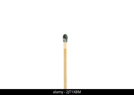 A match with green head on a white background Stock Photo