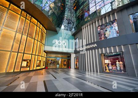 SINGAPORE - CIRCA JANUARY, 2020: entrance to ION Orchard shopping mall in Singapore. Stock Photo