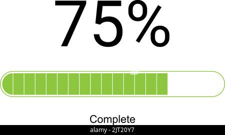 Loading bar progress icons, load sign green vector illustration. System software update and upgrade concept. Vector illusration EPS 10 Stock Vector