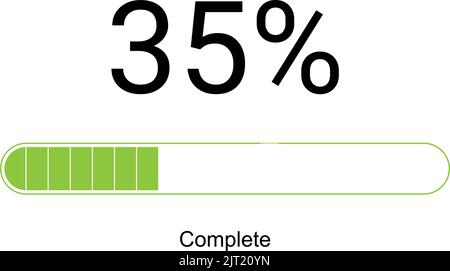 Loading bar progress icons, load sign green vector illustration. System software update and upgrade concept. Vector illusration EPS 10 Stock Vector
