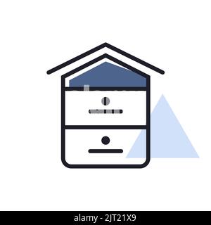 Beehive isolated icon. Farm animal sign. Graph symbol for your web site design, logo, app, UI. Vector illustration Stock Vector