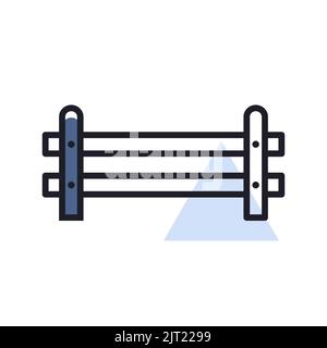 Wooden farm fence from crossed planking icon. Farm animal sign. Graph symbol for your web site design, logo, app, UI. Vector illustration Stock Vector