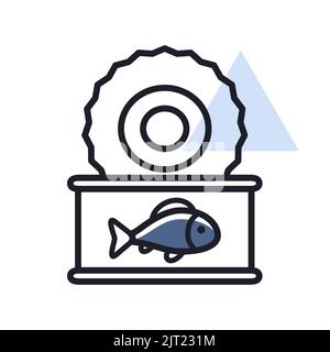Fish preserves isolated icon. Farm animal sign. Graph symbol for your web site design, logo, app, UI. Vector illustration Stock Vector