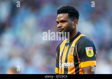 Hull, UK. 26th Aug, 2022. Benjamin Tetteh #30 of Hull City in Hull, United Kingdom on 8/26/2022. (Photo by Ben Early/News Images/Sipa USA) Credit: Sipa USA/Alamy Live News Stock Photo