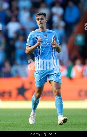 Hull, UK. 26th Aug, 2022. Michael Rose #4 of Coventry City in Hull, United Kingdom on 8/26/2022. (Photo by Ben Early/News Images/Sipa USA) Credit: Sipa USA/Alamy Live News Stock Photo