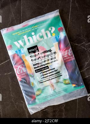 Biodegradable compostable potato starch bag / magazine wrapper ...