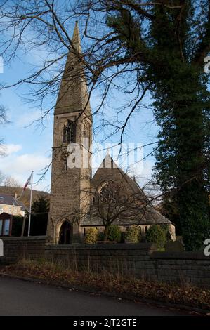 St John the Baptist church, Bamford , Hope Valley, Derbyshire, England. Stock Photo