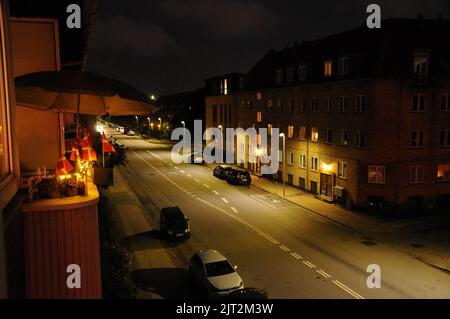 Kastrup/Copenahgen /Denmark/27 August 2022/Denamrk still street NIGHT  light on though europe going to have energy crisis and off  street light at night.   (Photo. Francis Joseph Dean/Dean Pictures. Stock Photo