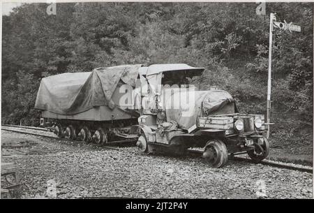 Transport einer 24 cm Kanone, Isonzofront Stock Photo