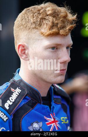 Wroclaw, Poland. August 27th 2022. Betard FIM Speedway GP of Poland at Olympic Stadium. Pictured:    Dan Bewley (GBR)  © Piotr Zajac/Alamy Live News Stock Photo