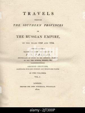 Travels through the southern Provinces of the Russian Empire-english. Stock Photo