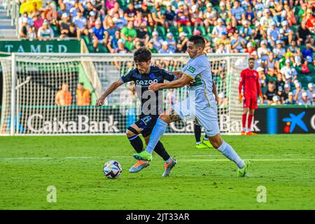 ELCHE, SPAIN - AUGUST 27: David Silva   of Real Sociedad during the match between Elche CF and Real Sociedad de Futbol of La Liga Santander on August 27, 2022 at Martínez Valero in Elche, Spain. (Photo by Samuel Carreño/ PX Images) Stock Photo