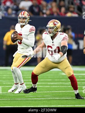 San Francisco 49ers center Jake Brendel (64) lines up during the