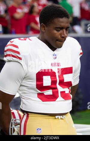 San Francisco 49ers' Drake Jackson runs a drill at the NFL team's