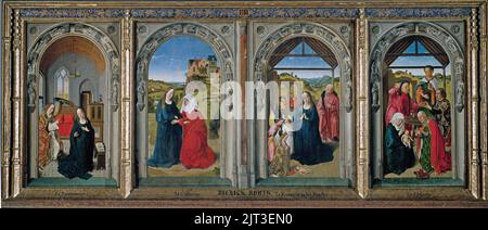 TRIPTICO DE LA VIDA DE LA VIRGEN - LA ANUNCIACION - 1445 - O/T - 80x56 ...