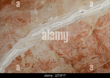 Detalle de las betas de un suelo de mármol rojo Stock Photo