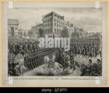 Triumphal entry of the Germans into Paris Stock Photo