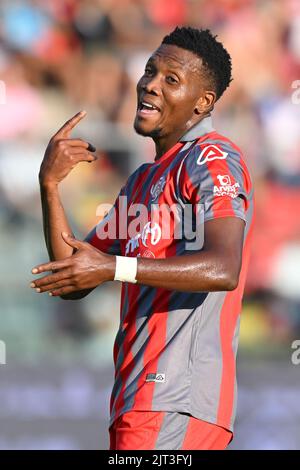 Cremona, Italy. 27th Aug, 2022. Giovannii Zini Stadium, 27.08.22 David Okereke (77 Cremonese) during the Serie A match between US Cremonese and Torino at Giovanni Zini Stadium in Cremona, Italia Soccer (Cristiano Mazzi/SPP) Credit: SPP Sport Press Photo. /Alamy Live News Stock Photo