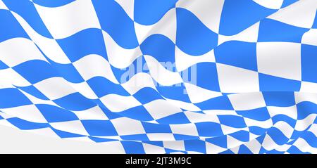 A 3d render design of the Bavarian flag background Stock Photo