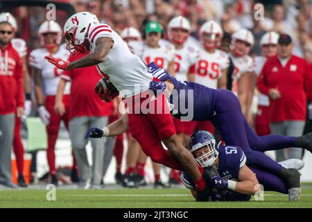 Tamon Lynum of Nebraska with the ball during the Aer Lingus College ...