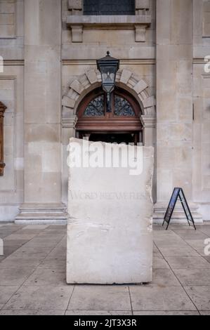 London, UK - August 25, 2022:  Monument on the steps of St Martin in the fields Church. Stock Photo