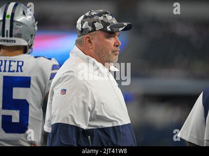 August 26 2022: Dallas Cowboys head coach Mike McCarthy berfore the 1st half the NFL Football game between the Seattle Seahawks and Dallas Cowboys at AT&T Stadium in Arlington, Texas. Matthew Lynch/CSM Stock Photo
