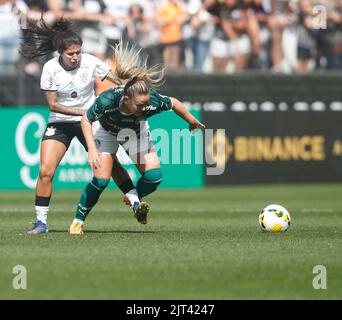 Sao Paulo, Brazil. 27th Aug, 2022. during a game between Corinthians and Palmeiras at the Neo Quimica Arena in Sao Paulo, Brazil, Brazilian female, 08/27/2022 (Fernando Roberto/SPP) Credit: SPP Sport Press Photo. /Alamy Live News Stock Photo