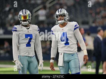 Los Angeles Rams wide receiver Tutu Atwell (15) makes a catch against  Dallas Cowboys cornerback Trevon Diggs (7) during a NFL game, Sunday,  October 9, 2022, at SoFi Stadium, in Inglewood, CA.