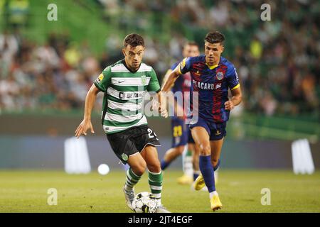 Pedro Goncalves of Sporting CP during the Portuguese championship, Liga Bwin football match between Sporting CP and GD Chaves on August 27, 2022 at Jose Alvalade stadium in Lisbon, Portugal - Photo Joao Rico / DPPI Stock Photo