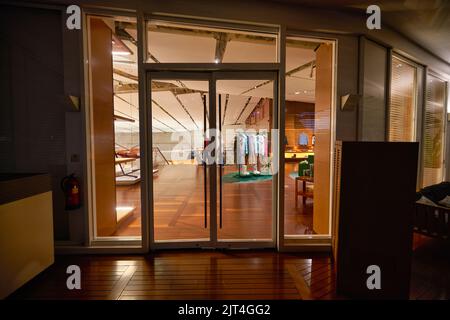 SINGAPORE - JANUARY 20, 2020: entrance to Louis Vuitton Island Maison at the Shoppes at Marina Bay Sands Stock Photo