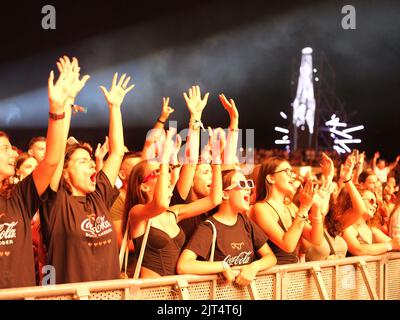 Tirana, Albania. 26th Aug, 2022. during the Sunny Hill Festival 2022 on August 26, 2022 in Tirana Albania. Photo Nderim Kaceli Credit: Independent Photo Agency/Alamy Live News Stock Photo