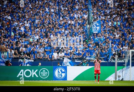 Torjubel: Union’s Sheraldo Becker FC Schalke 04 - Union Berlin 27.08.2022, Fussball; Saison 2022/23  Foto: Moritz Müller  Copyright (nur für journalis Stock Photo