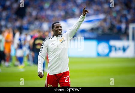 Union’s Sheraldo Becker FC Schalke 04 - Union Berlin 27.08.2022, Fussball; Saison 2022/23  Foto: Moritz Müller  Copyright (nur für journalistische Zwe Stock Photo